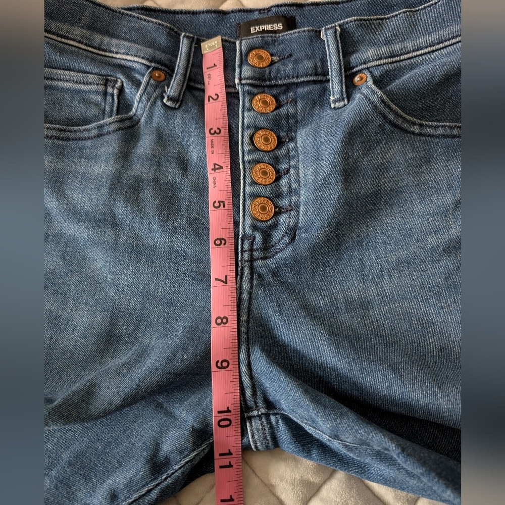 Express Skinny Jeans, Mid Rise, Petite 8, 8 Short - Picture 6 of 9